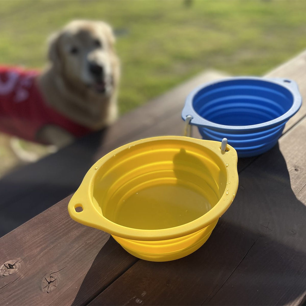 Silicone Water Bowl in gebruik