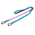 Dual Leash in kleurstelling Aqua/Pink