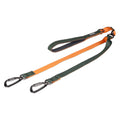 Dual Leash in de kleurstelling Khaki/Orange