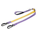 Dual Leash in de kleurstelling Purple/Lemon