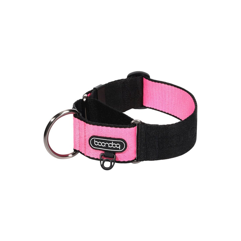 Martingale Collar Wide in de kleurstelling Black/Pink