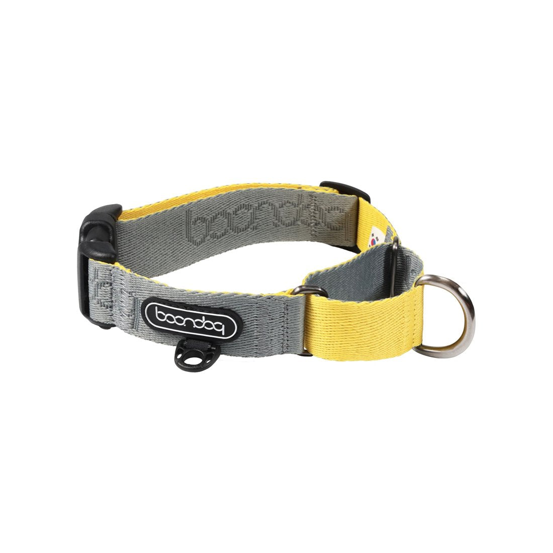 Martingale Collar in the colourway Gray/Lemon