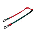 Twin Leash in de kleurstelling Green & Red